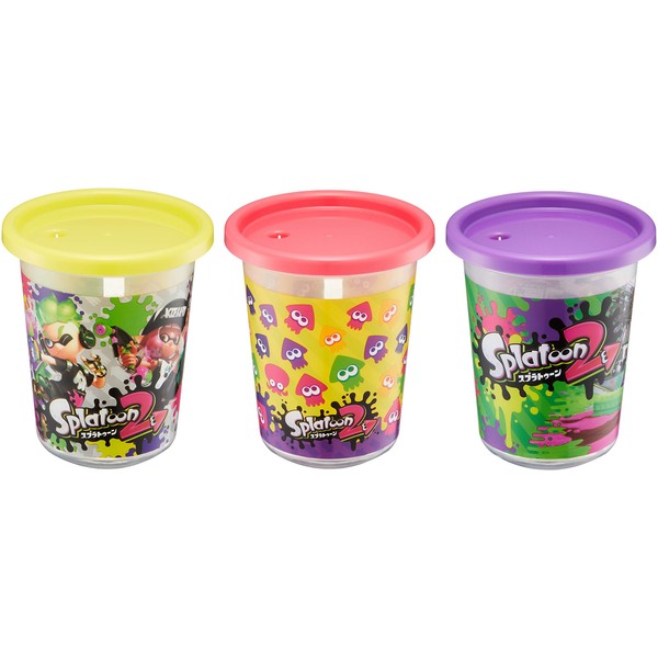 Skater SIH3ST Splatoon 2 Tumbler with Straw, 3 Pieces, 10.1 fl oz (320 ml), Made in Japan