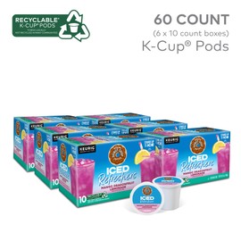 The Original Donut Shop Iced Refreshers, Mango Dragonfruit Lemonade Flavor, Keurig Single Serve K-Cup Pods, 60 Count (6 Packs of 10)