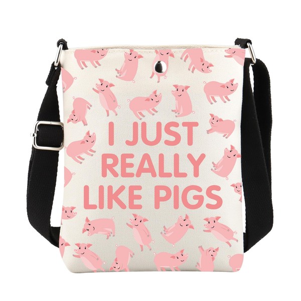 ENSIANTH Pig Gifts Pig Crossbody Bag I Just Really Like