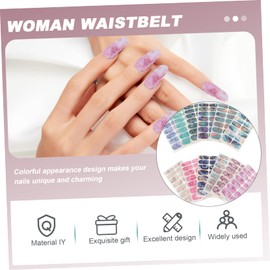 Ipetboom 12 Sheets Press Nails Nail Art Stickers Wear Manicure Decor Accessory Set