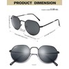Pro Acme Glass Round Sunglasses for Women Men, Metal Frame