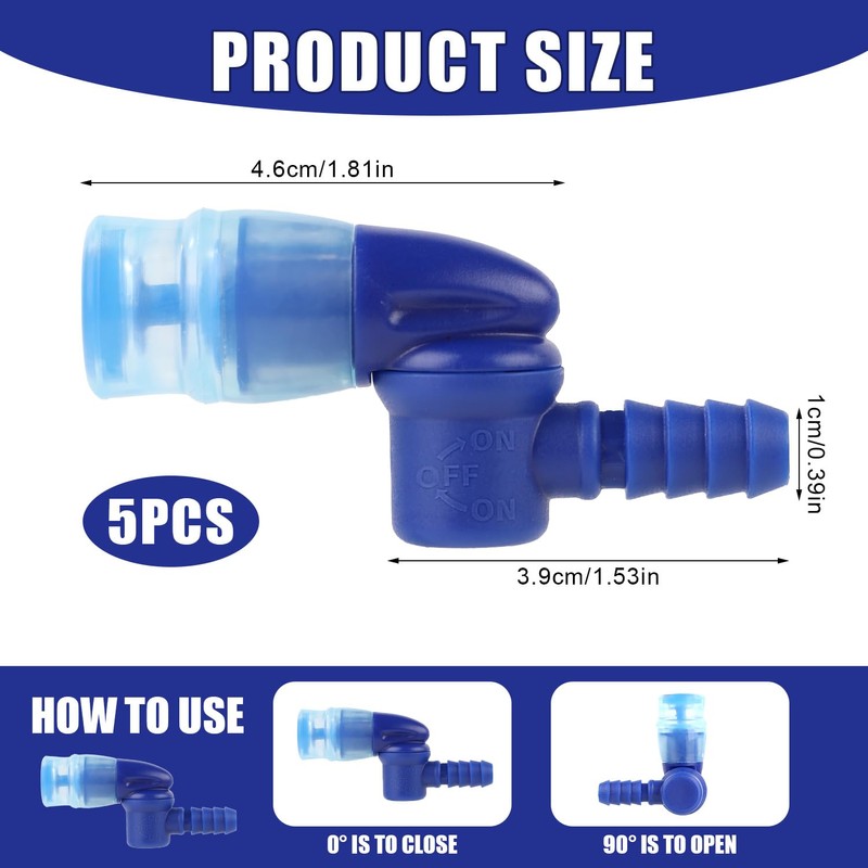 5pcs Bite Valve Replacement for Camelbak, Mouthpiece Replacement for Camelbak