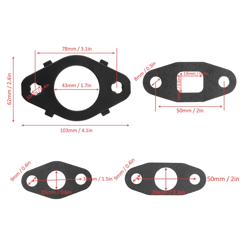 Exhaust Manifold Bolts Gaskets Kit 5266422 Metal Alloy Replacement for