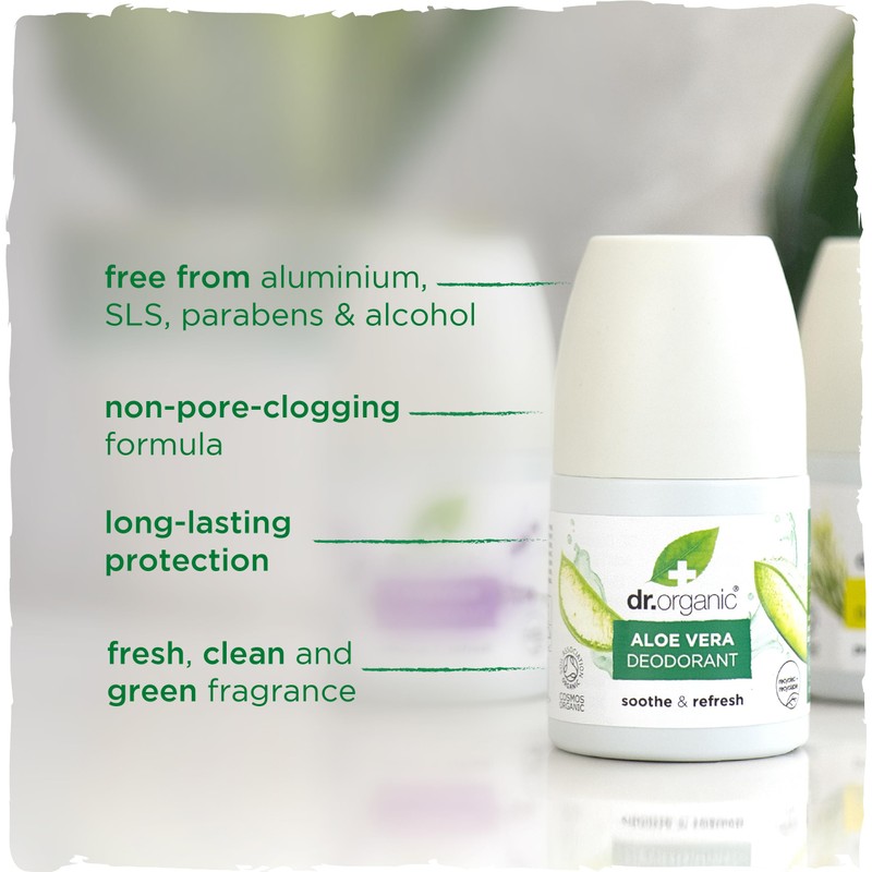 Dr Organic Aloe Vera Deodorant Roll On 50ml