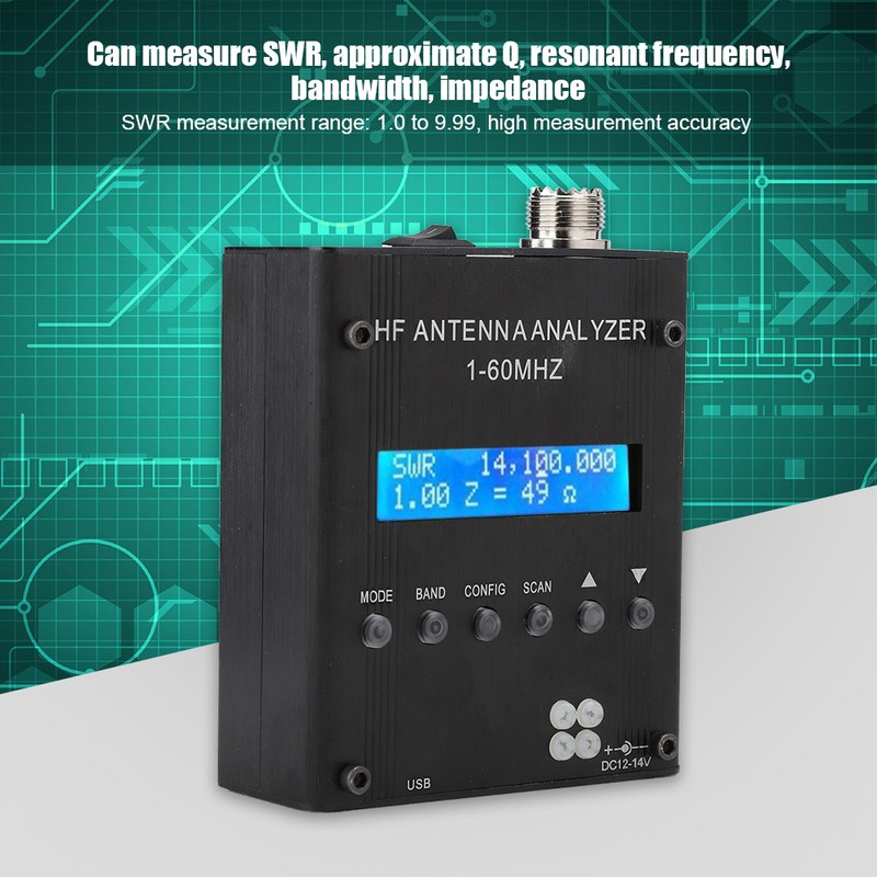 MR300 Bluetooth Digital Shortwave Antenna Analyzer 2.0V pp(Typical) Adjustable