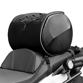 Tunnel Bag for Scooter, Tunnel Bag for Scooters, 20L Hard Shell Motorcycle Bag with Centre Tunnel with Rain Cover, Tunnel Bag, Motorcycle Seat Bag, Bags for Down Tube Motorcycles, Cub Bag