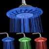 LED Shower Head 8 inch, Auto Color Changing LED Shower