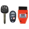 Toyota Transponder Chip Key 44D Dot + 4 Button Keyless