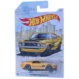 Hot Wheels '69 Ford Mustang Boss 302 3/6, Yellow