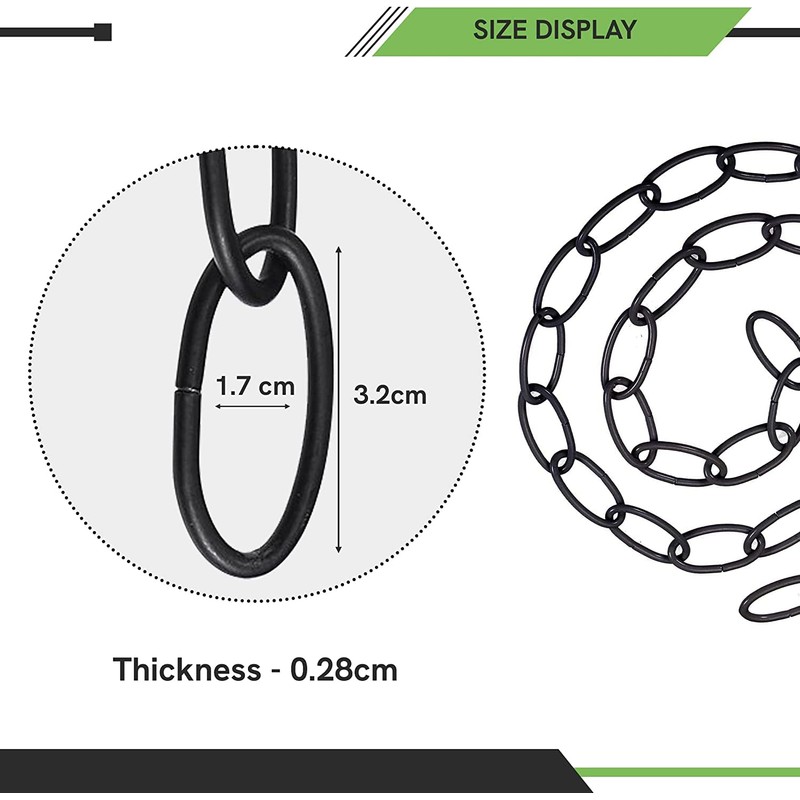 LEDSone 1.7cm x 3.2 cm, Heavy Duty Metal Chain for