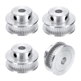uxcell 4pcs GT-2 40T Pulley Synchronous Wheel 6.35mm Bore, Aluminum Timing Pulley 40 Teeth, Fit Width 6mm Timing Belt for 3D Printer CNC Machine