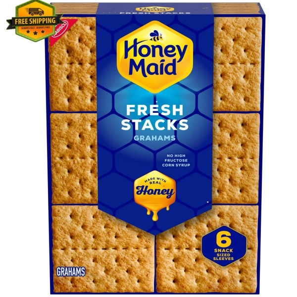 HONEY MAID Fresh Stacks Graham Crackers, 12.2 oz, 6 Snack
