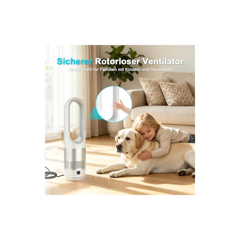 Rotorless Fan with Remote Control, Tower Fan, Cooling Ace Fan,