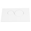 Toilet Water Tank Panel White ABS Squared Round Button Dual