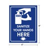 eSplanade Sanitize Your Hands Here Sign Sticker Decal - Easy