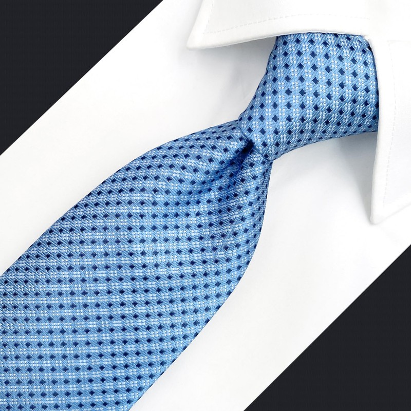 Shlax & Wing Men's Long Necktie Silk Blue Single Color