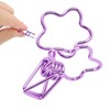 100pcs Binder Clips Cute Flower Shape Metal Hollowed Long Tail