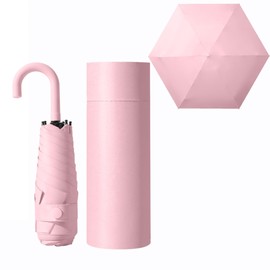 erised's bifrost Mini Travel Folding Umbrella Compact Folding Umbrella with Hook Handle Small Portable Outdoor UV Protection 99.9% Eflon Coating Rain and Sun Protection Lightweight for Women and Kids