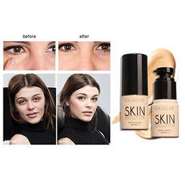 8 tipos de corrector líquido facial, base crema blanqueador facial hidratante corrector base líquida de camuflaje para todo tipo de piel(#3)