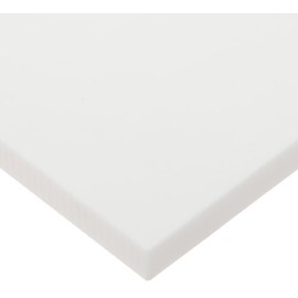 Glass-Mica Ceramic Sheet, Opaque White, 3/8" Thickness, 6" Width, 6" Length (Pack of 1)