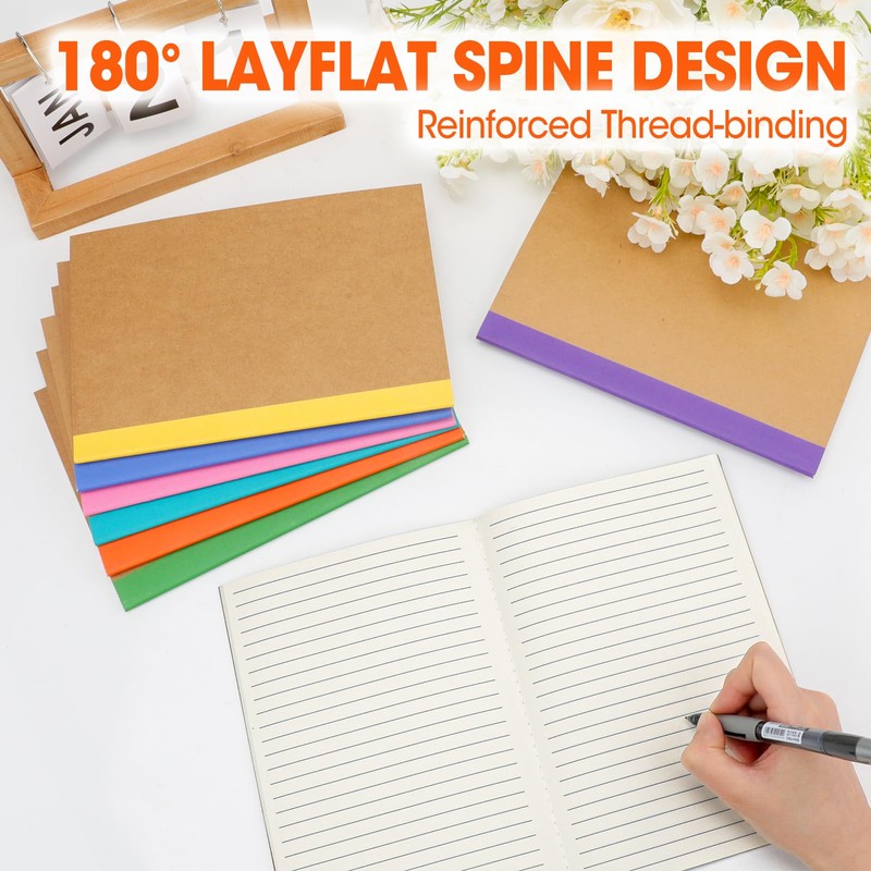 32 Pack Composition Notebooks Bulk, A5 Kraft Cover Lined Journaling