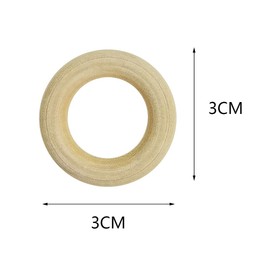 Wooden Rings, Pack of 50 Natural Wooden Rings, Circles, Macrame Wooden Ring, DIY Craft Ring, Wooden Teething Ring for DIY, Decoration, Mobile, Jewellery, Wooden Wreath, Craft Ring (30 mm)