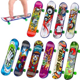 KEMUZ Pack of 20 Mini Finger Skateboard, Fingerboard Toy, Fingerboard Mini Games for Children, Mini Skateboards Set, Cartoon Finger Skateboards for Children's Birthday Parties, Creative Party Gifts