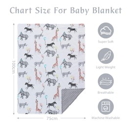 LAT LEE AND TOWN Baby Blankets Super Soft Quilted Newborn Sleeping Blankets Nursery Duvet with Polka Dot Back for Toddlers Babies Girls Boys (Grey)