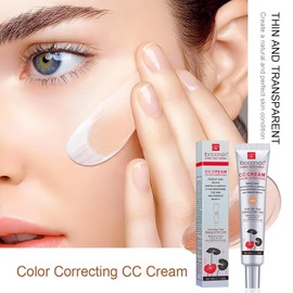 Base De Maquillaje CC Cream Hidratante Con Centella Asiática - Crema Facial Hidratante Con Color CC Cream Correctora Del Color Con SPF 25 Tintado Perfeccionador Ligero De La Piel Para El Maquillaje Facial (01# Dark, 65g)