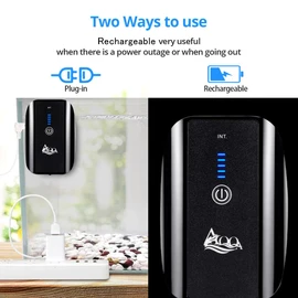 AQQA Aquarium Rechargeable Air Pump,Multifunctional Portable Energy Saving Power Quiet Oxygen Pump, One/Dual Outlets with Air Stone,Suitable for Indoors Power Outages Fishing