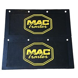 Heavy Duty 24" x 18" MAC Trailer 22352418 Black & Yellow Rubber Mud Flaps-Set