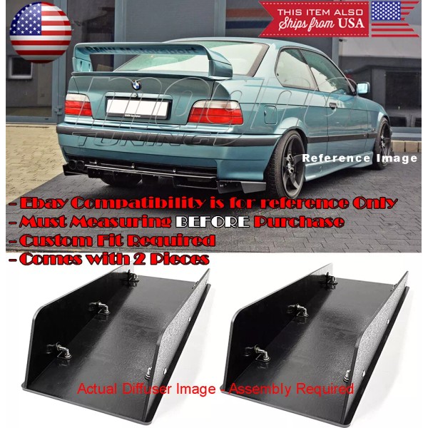 SDeelCase Pair of Bumper Spoiler Diffuser Splitter Shark Fin Winglet