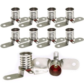 MEETOOT 10 mini bombillas LED E10 para estudiante de física, base de tornillo con soporte de montaje