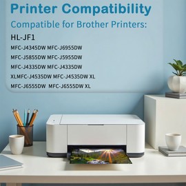 LC406XL High Yield Ink Cartridges, Compatible for Brother MFC-J4535DW, MFC-J4335DW, MFC-J5855DW, MFC-J6555DW, MFC-J6955DW Printers, 4 Pack, Black, Cyan, Magenta, Yellow