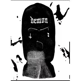 Unbranded Balaclava Black Ski Face Mask Demon Tears Ski Sun Tactical Masks Custom Art