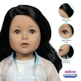 Adora 18" Rebel Girls Doll Collection - Inspired by Good Night Stories Rebel Girl Books - Premium Quality Soft and Movable Doll Body with Realistic Features - Creator