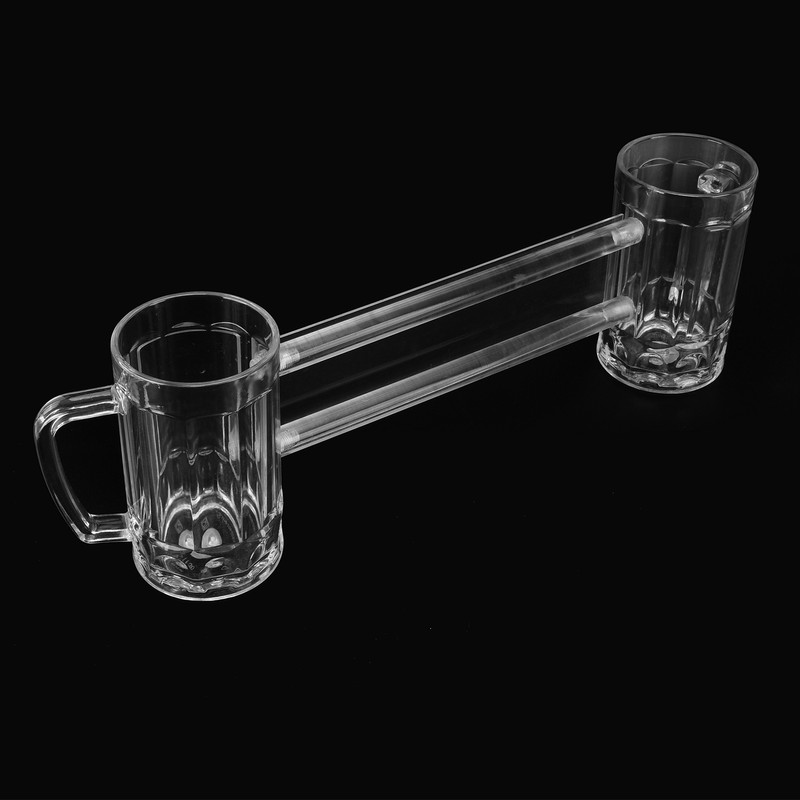 430ml Beer Mug Double Conjoined Beer Glass Drop Resistant Acrylic