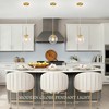 KoKo&Yukina 6" Modern Globe Pendant Light 2 Pack Mid-Century Gold