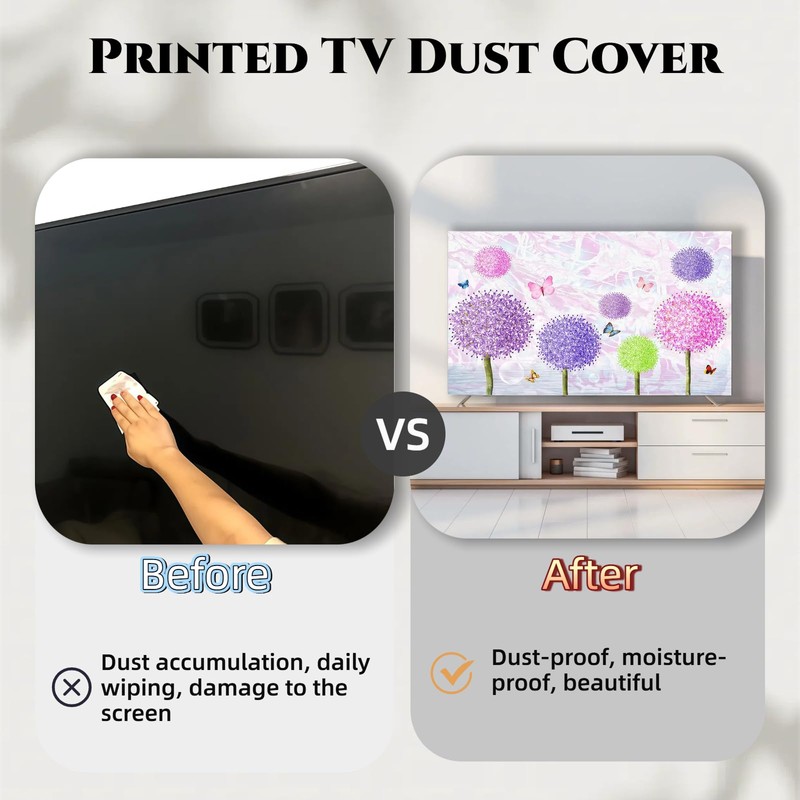 VBVARV TV Dust Cover,Polyester Microfiber Cloth Easy To Cover Your