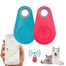 Smart Luggage Tracker Tag Key Finder 2Pack Dog Gps Tracker, No Monthly Fee Bluetooth Item Key Finder Luggage Tracker Portable Intelligent Anti-Lost Device for Wallet Kid Pet tracker Alarms Zelbuck (D)