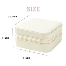 KElofoN Travel jewelry case Travel jewelry box Travel Jewelry Organizer Small Jewelry Organizer Box for Girls Women with Mirror(White