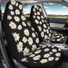 Quelytytrip White Daisy Print Car Seat Covers for Women,2PCs Front