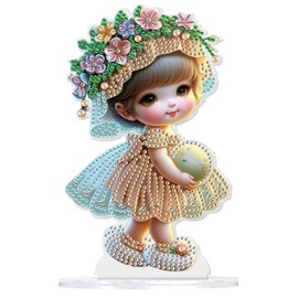 TDFERAN Diamond Art Tabletop Decoration Ornaments Diamond Painting Desk Accessories Diamond Painting Kits Desktop Ornament Gem Art Desk Decorations Craft Kits for Desk Decor Room Decor