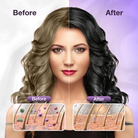 Leorx 3 In 1 Brown Hair Dye Shampoo, Color For Refresh Hair Instant Herbal Coloring For Women & Men, 16.9 Fl Oz, Natural Ingredients, Unisex, Para Canas Mujer