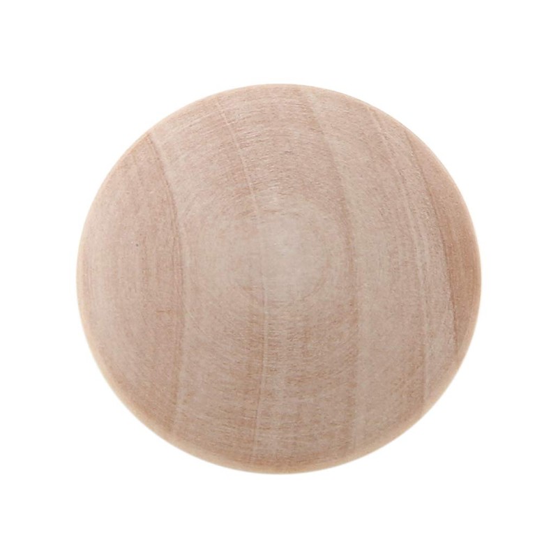 Silverline 6 Pack Round Wood Drawer Knob 1-1/2", Unfinished Cabinet