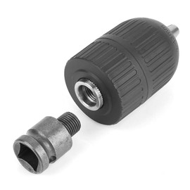 Drill Chuck, 2-13 mm Keyless Drill Chuck 1/2"-20UNF with 1/2" Chuck Adapter for Conversion of Impact Wrenches