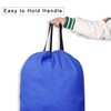 SANFERGE Cotton Canvas Laundry Bag with Handles & Drawstring Straps,