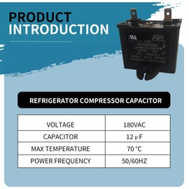 2 pcs W10350564 WPW10350564 Refrigerator Compressor Capacitor Fit for Whirlpool Maytag Running Capacitors, Refrigerator Start Relay Device Replace 2683570 AP6020176 PS11753490