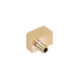 sourcing map Brass Pipe Fitting 90 Degree Rod Material Screw-In Connection M6 Male X M8 Female Pack of 2