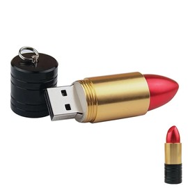 monTTese Lipstick Red 64GB, Lipstick Memory Data Storage, USB Flash Pen Drive Memory Stick, USB 2.0 Memory Stick